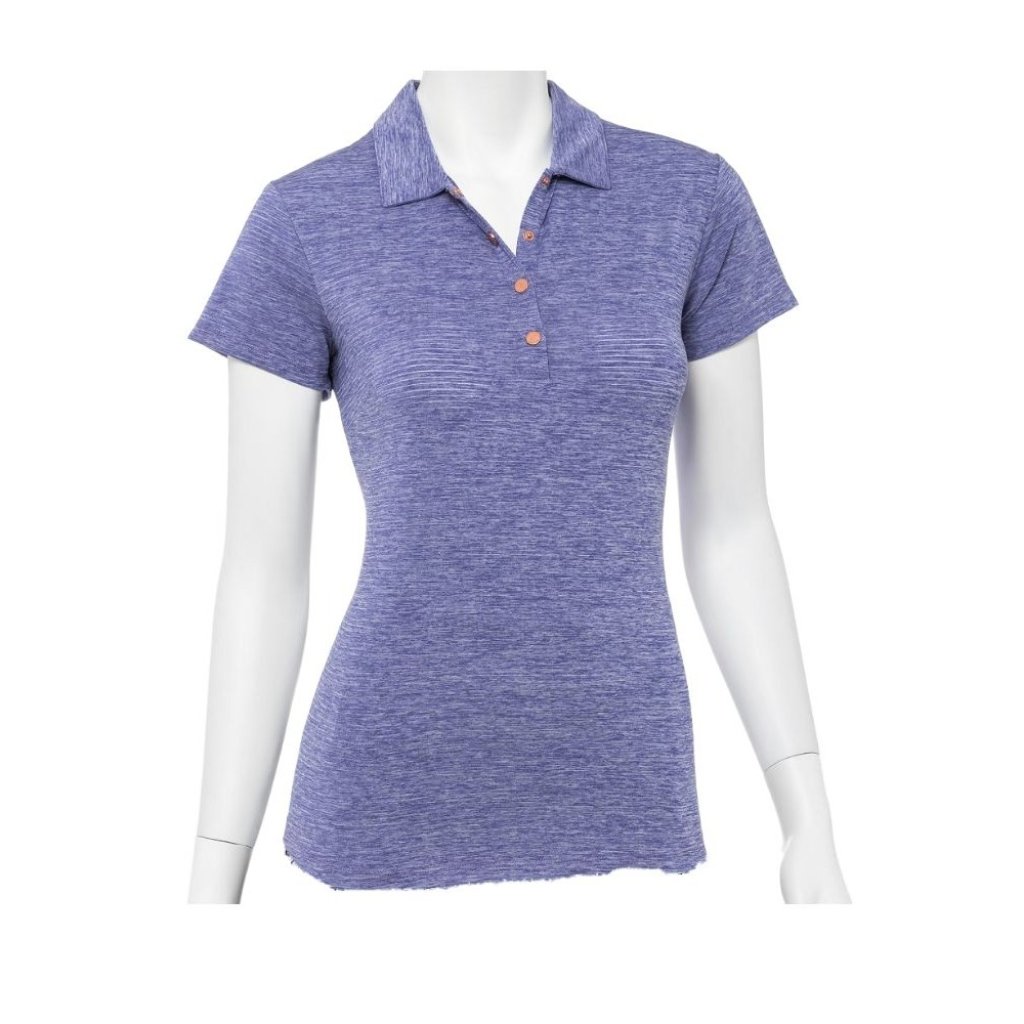 Ep New York Golf Cap Sleeve Texture Polo With Mesh Back Detail - Purple (Large)